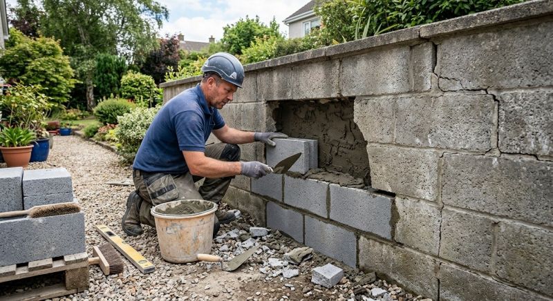 Block Wall Repair in Johnstown, CO