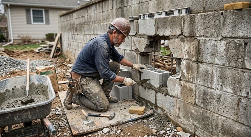 Block Wall Repair in Milliken, CO