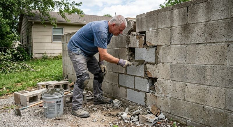 Cinder Block Repair in Loveland, CO